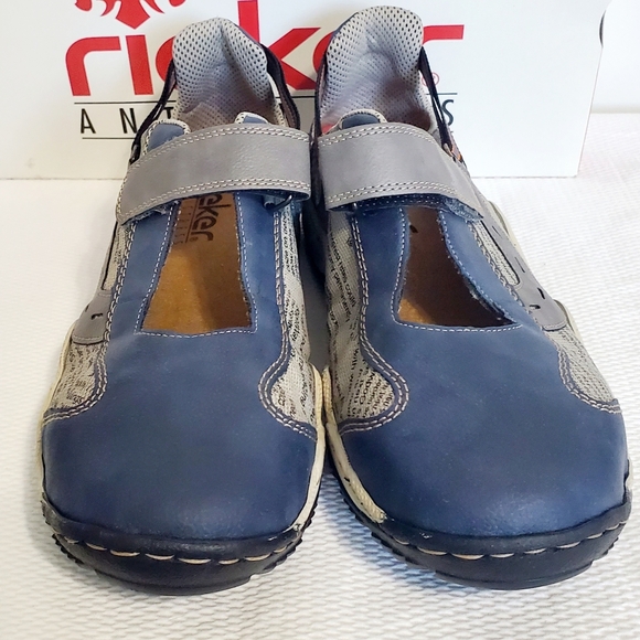 Rieker Sporty Mary Jane Walking City Shoes Blue Leather EU40 NEW
Size 9.5-10 - Picture 4 of 9
